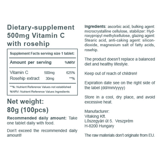 VIT C 500MG TABLET 1000CT MAJOR