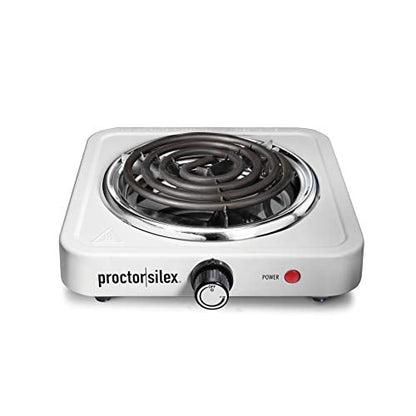 Proctor Silex Single Burner Metal Hot Plate - Black