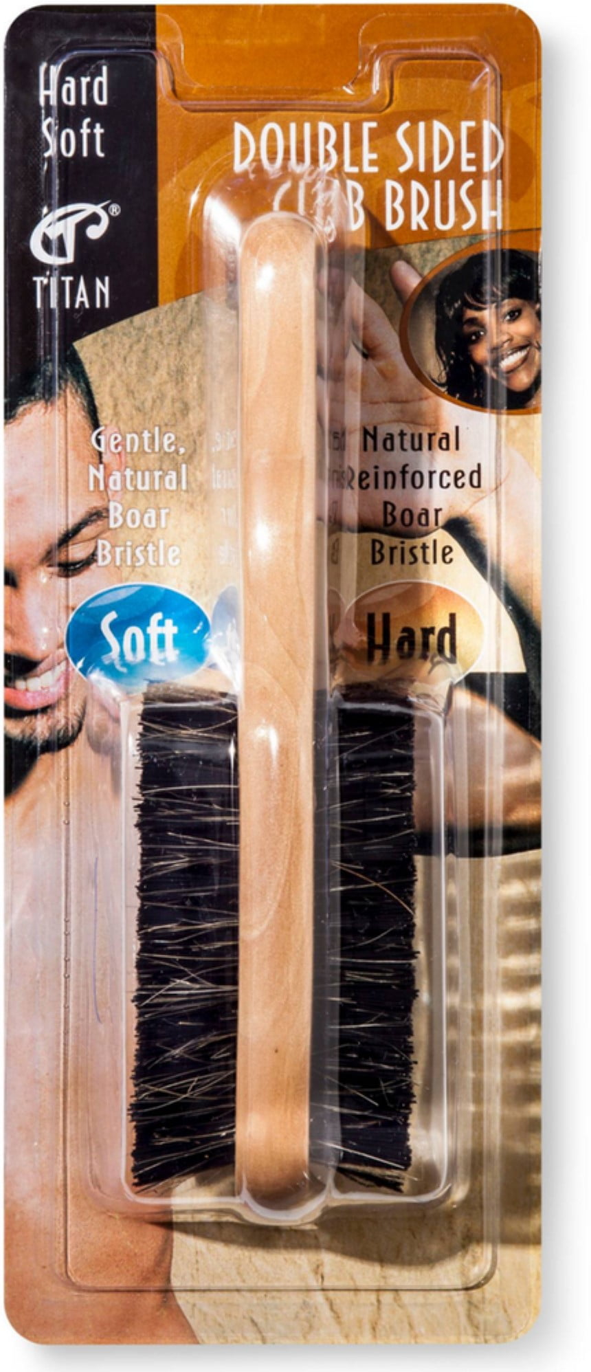 TITAN CLUB BRUSH HRD BRSTLE NAT