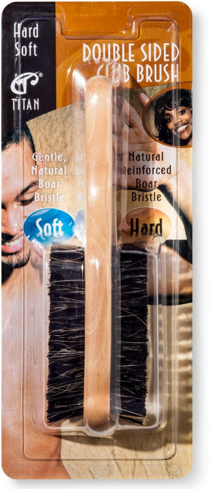 TITAN CLUB BRUSH HRD BRSTLE NAT