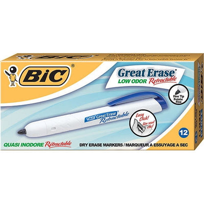 BiC Great Erase Grip Fine Point Dry Erase Marker - Assorted, 4 count