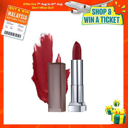 MAYBELLINE New York Color Sensational The Mattes Matte Finish Lipstick Makeup, 695 Divine Wine, 0.15 oz
