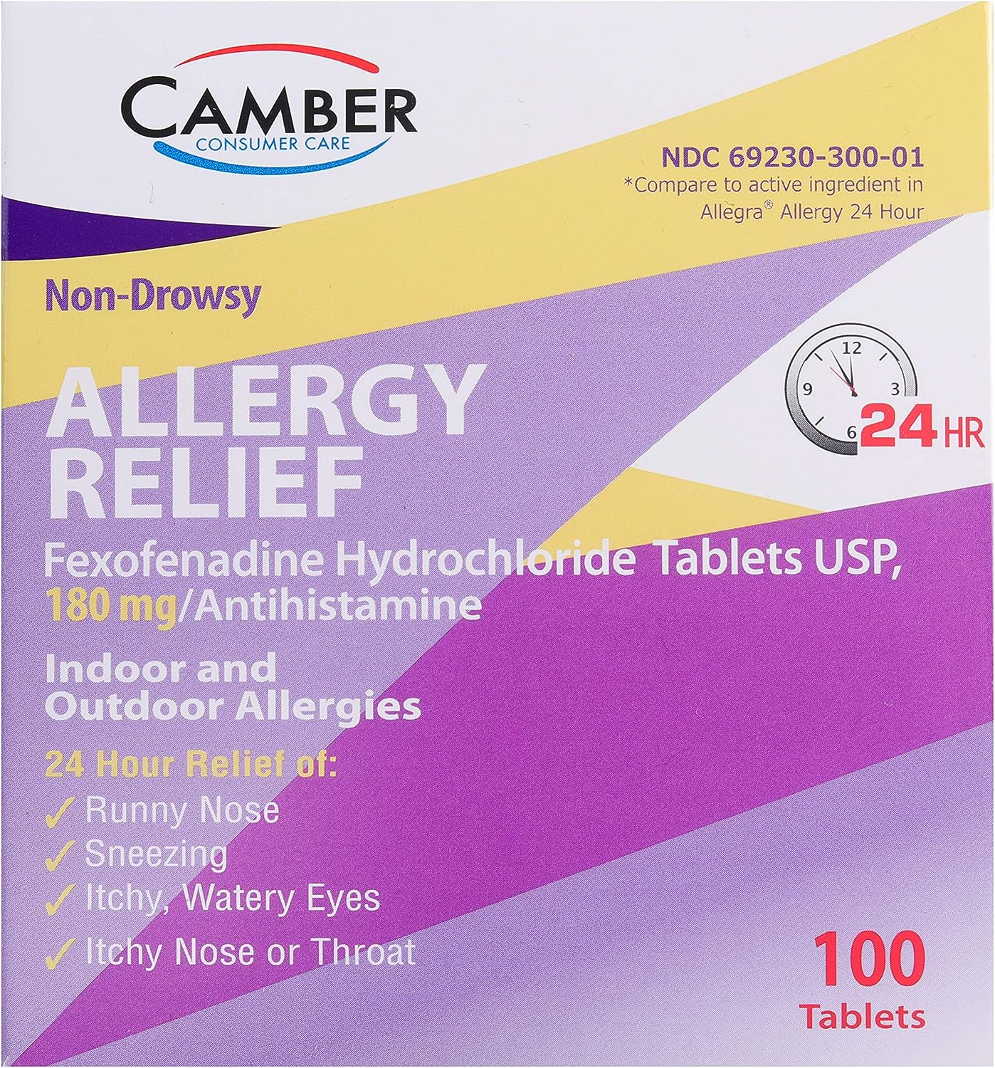 FEXOFENADINE TB 180MG 100 12H ALG
