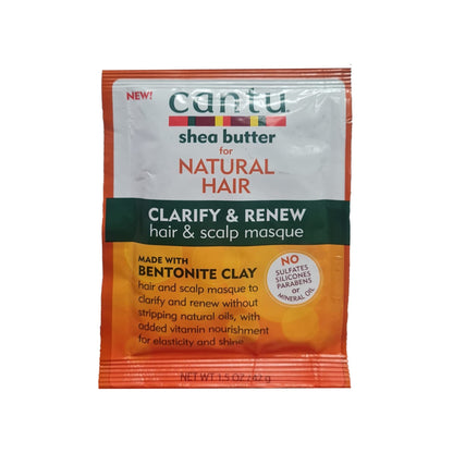 Cantu Natural Hair Clarify Rnw Hair Scalp Masque 1.5oz (6in)