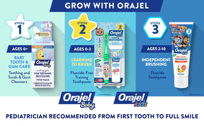 ORAJEL BABY TOOTH CLEANSER FRUIT 0.7OZ