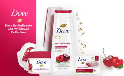 DOVE BODY SCRUB CHERRY&CHIA 15Z