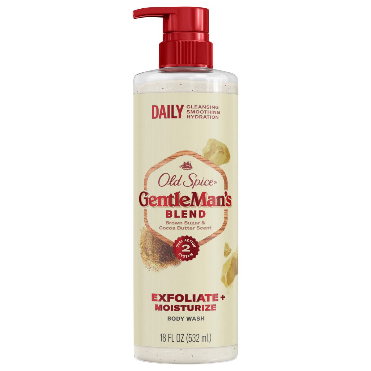 Old Spice Body Wash Gentlemans Brown Sugar +Cocoa Butter 18oz