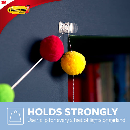 Command Decorating Clips - Clear, 40 count