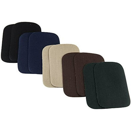 SINGER Iron-On Twill Patches, Assorted Colors, 5 inch x 5 inch, Set of 4