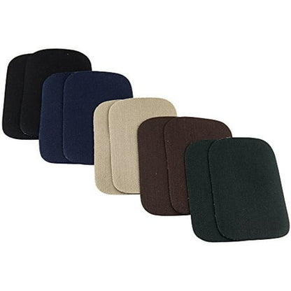 SINGER Iron-On Twill Patches, Assorted Colors, 5 inch x 5 inch, Set of 4