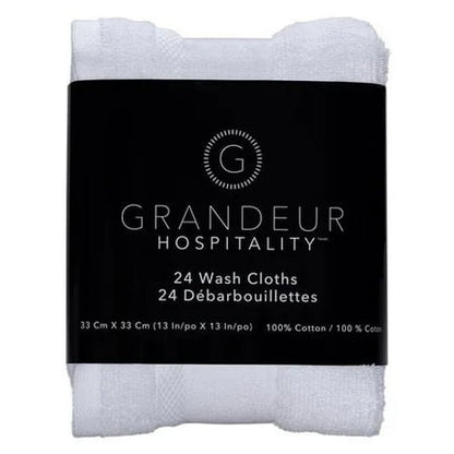 Royal Crest Wash Cloths - White, 6 count