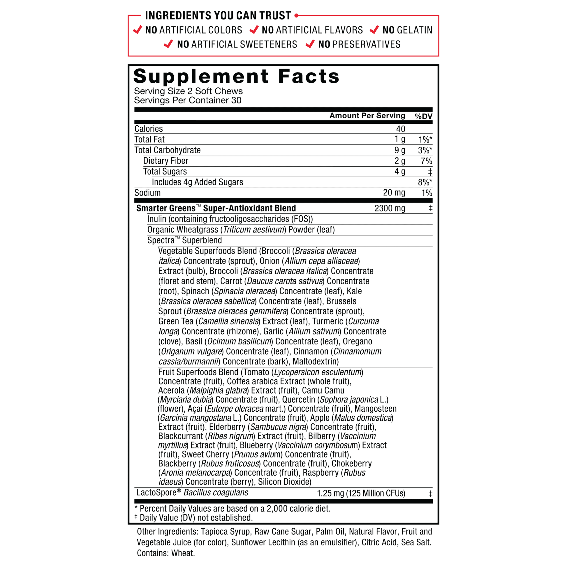 SMARTER GREENS SPR FD PW 420GM