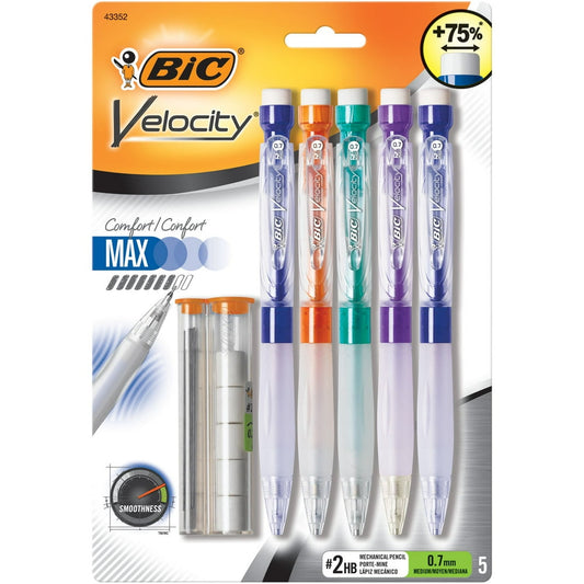 BiC Velocity Colored Lead Mechanical Pencil, 6 count