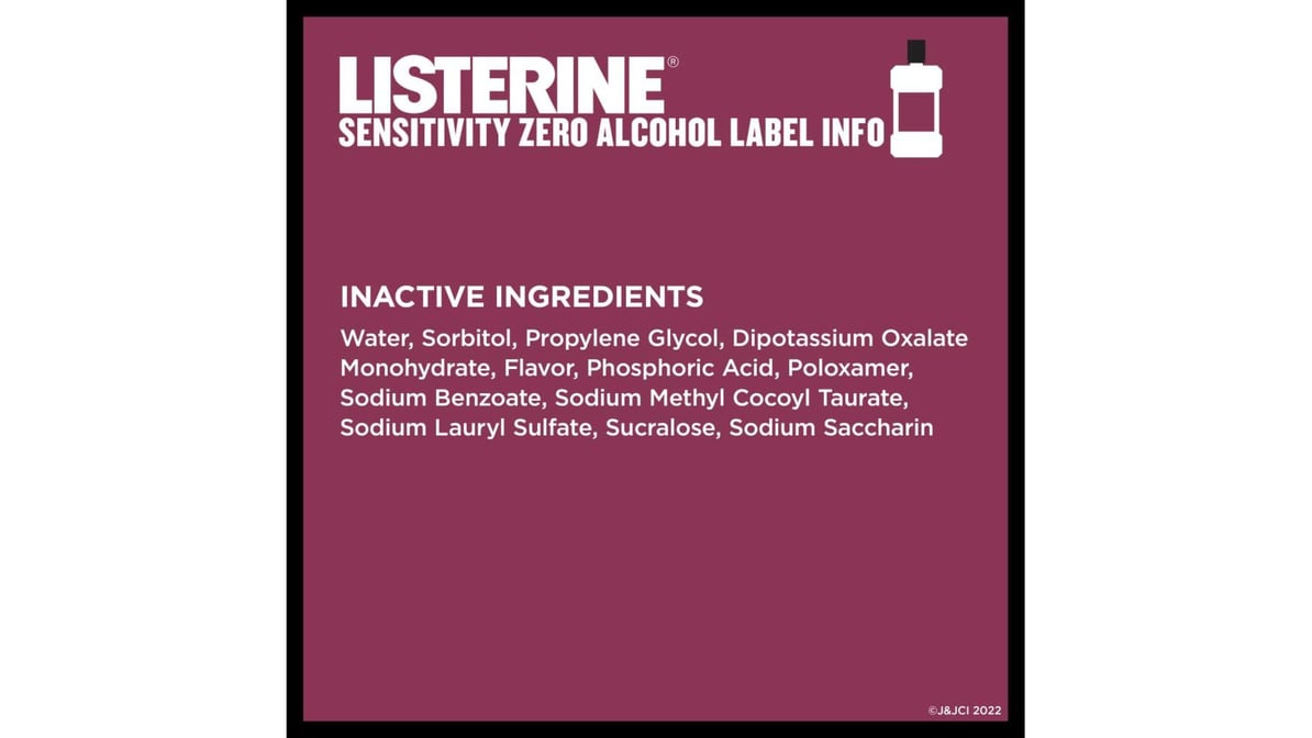 LISTERINE SEN ZERO ALCOHOL MW LIQ 500ML