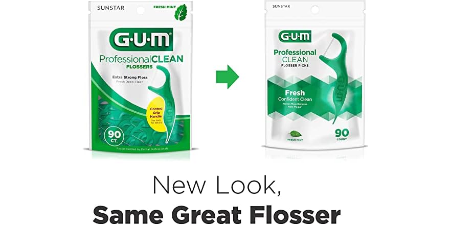 GUM EEZ-THRU FLOSSER MINT 90CT
