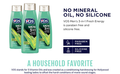 VO5 MENS 3IN1 FRESH ENERGY SHAM 12.5OZ