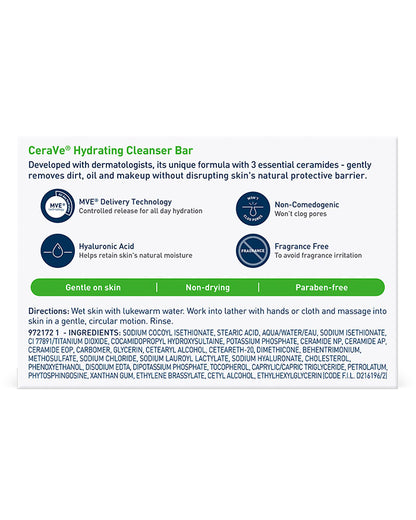 CERAVE HYDRATING CLEANSING BAR 4.5OZ