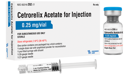 CETRORELIX ACET PR0.25MG W/DIL SY