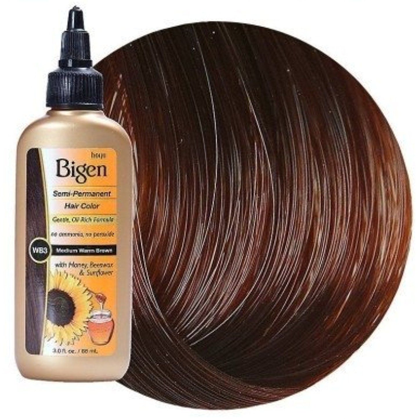 Bigen Semi-Permanent Haircolor #Wb3 Medium Warm Brown 3oz