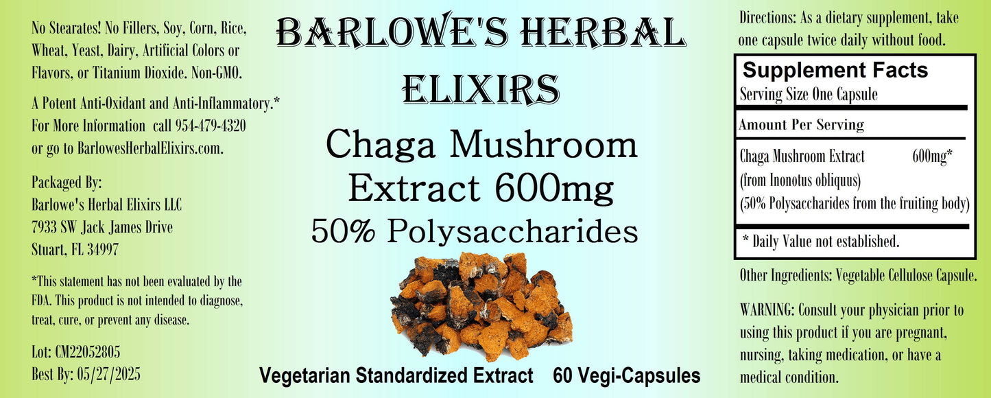 NATURE'S ANSWER CHAGA,MUSH EXTRACT,AF