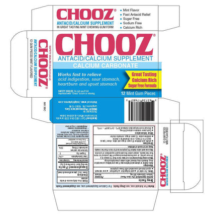 CHOOZ GM 500MG 12 MINT SF