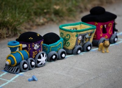 2Pc Train Case Set-Crochet Straw