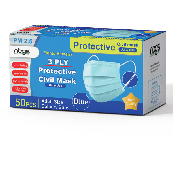 MASK,CIVIL USE,3 PLY