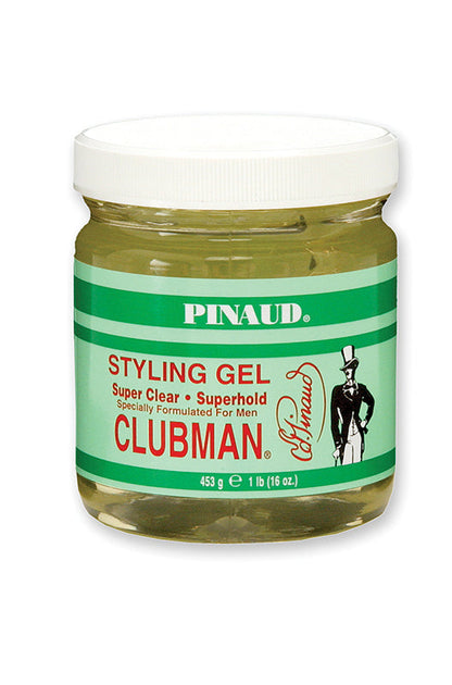 Clubman Style Gel Mens Super Clear Super Hold 16oz Jar