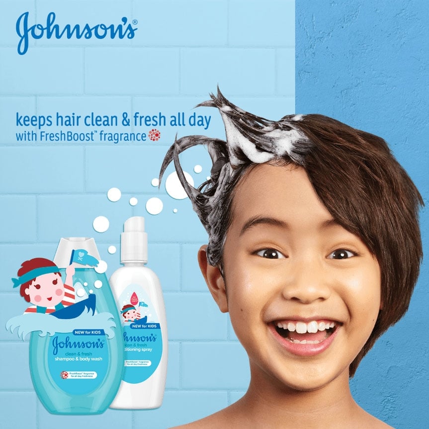 Johnsons Kids Shampoo & Body Wash 13.6oz Clean & Fresh