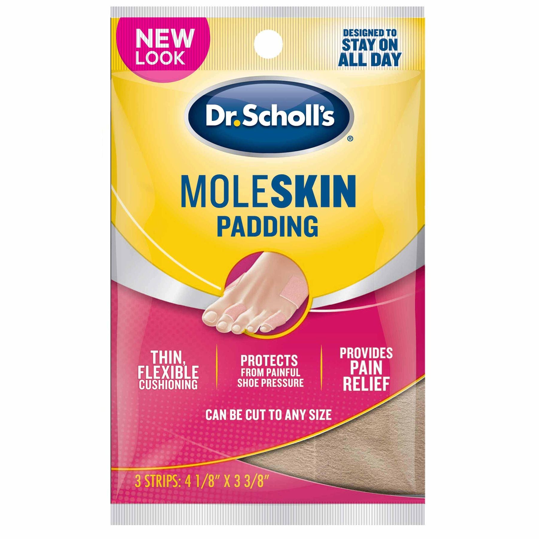 DR SCHOLLS MOLEFOAM PADDING STRIPS 2CT