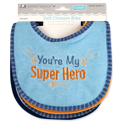 Babyking Embroidered Self Closure Bib - Assorted