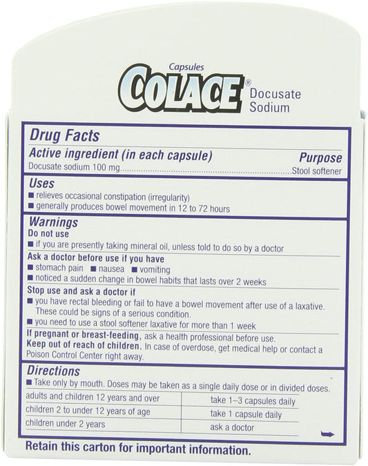 COLACE 100 MG CAP 100