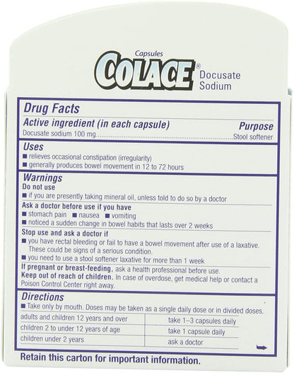 COLACE CP 100MG 100 RS