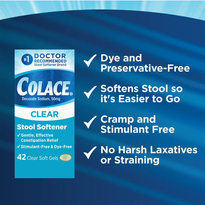 COLACE CLEAR GC 50MG 28 SFG DF