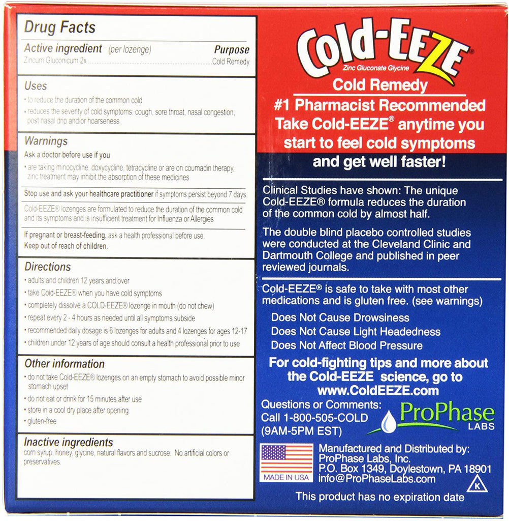 COLD-EEZE PLUS DEFNS HONEY LEMN LOZ 25CT
