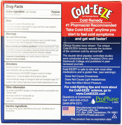 COLD-EEZE PLUS DEFNS HONEY LEMN LOZ 25CT