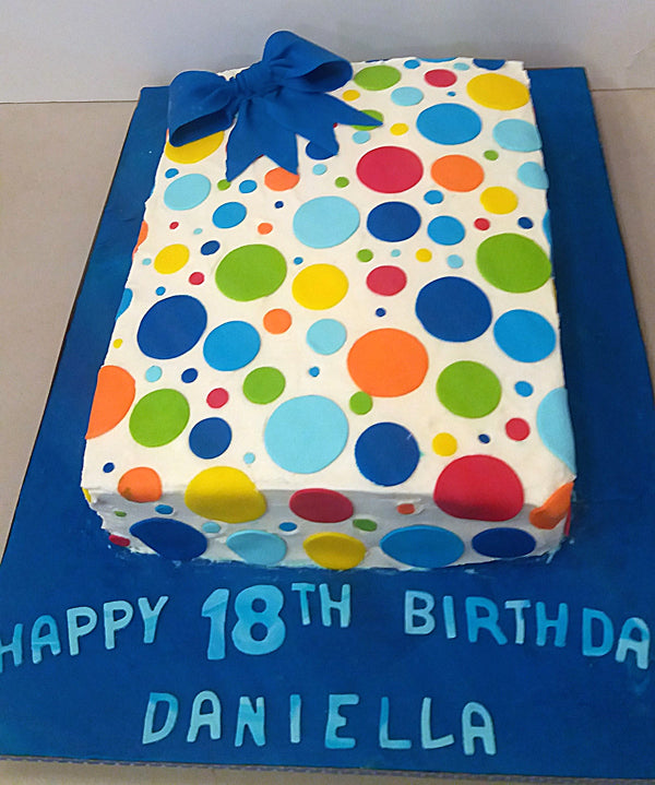 FLASHING HB DOTS CAKE DECOR