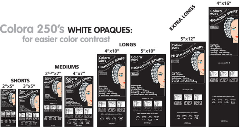 Colora 250 Highlight Strips 4Inch X 10Inch