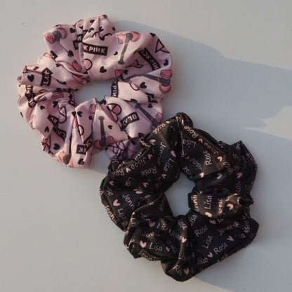 scünci Pillow Scrunchies - Pink and Black, 2 count