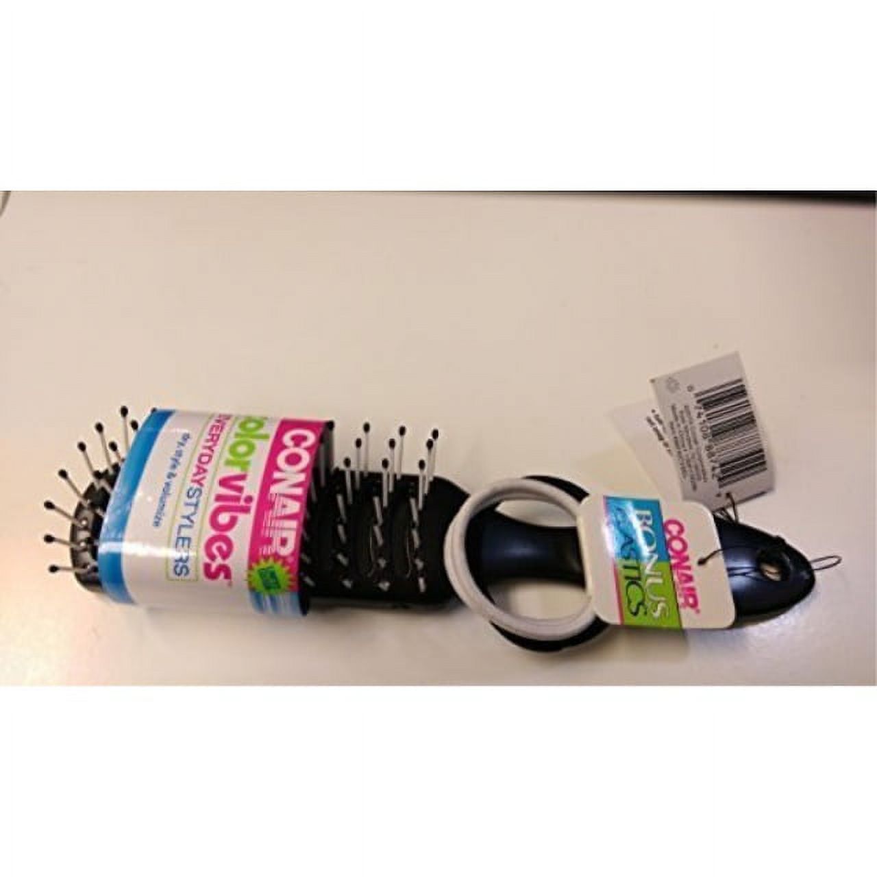 CONAIR Colorvibes Everyday Stylers Vented Hair Brush With Elastics - Assorted