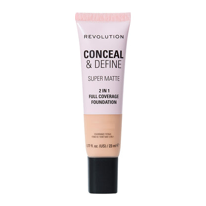 REVOLUTION Conceal and Define Full Coverage Tube Foundation - F10N, 0.77 oz