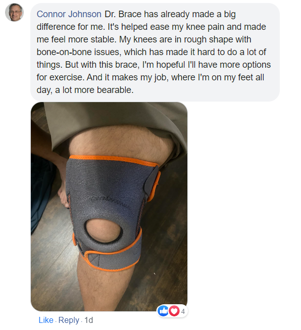 KNEE BRACE W/GEL PAD SB BGE MD