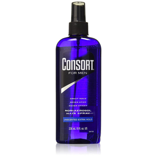 Consort Extra Hold Non-Aero Hair Spray Pump Unscented, 8 oz