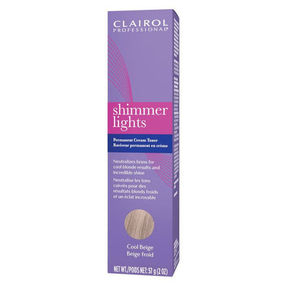 Clairol Shimmer Lights Perm Cream Toner Cool Beige 2oz
