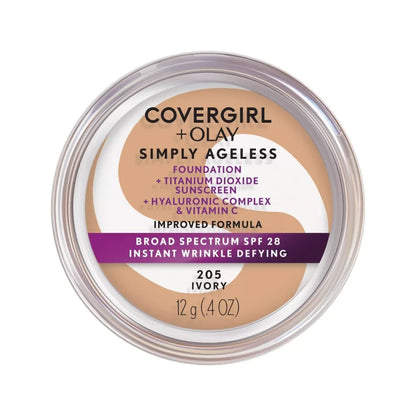 COVERGIRL + Olay Simply Ageless Wrinkle Defying Foundation Compact - 205 Ivory