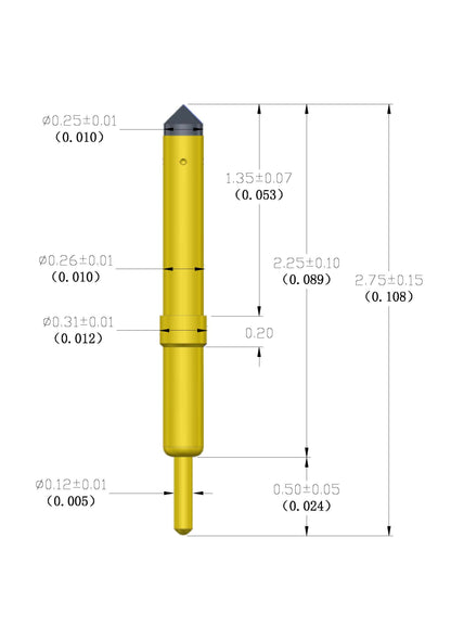 PLST CHIP EA 2.12X.87X.75N 250CLR