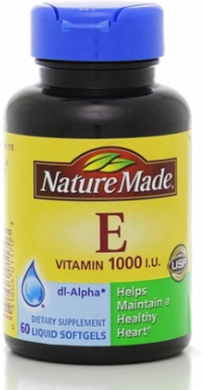 VIT E 1000IU DL-ALPHA SGC 60CT NAT MADE