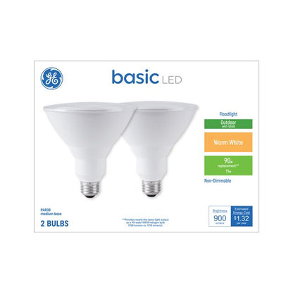 GE Lighting Classic LED 90 Watt Replacement, Warm White, PAR38 Outdoor Floodlight Bulb, 1 Pack