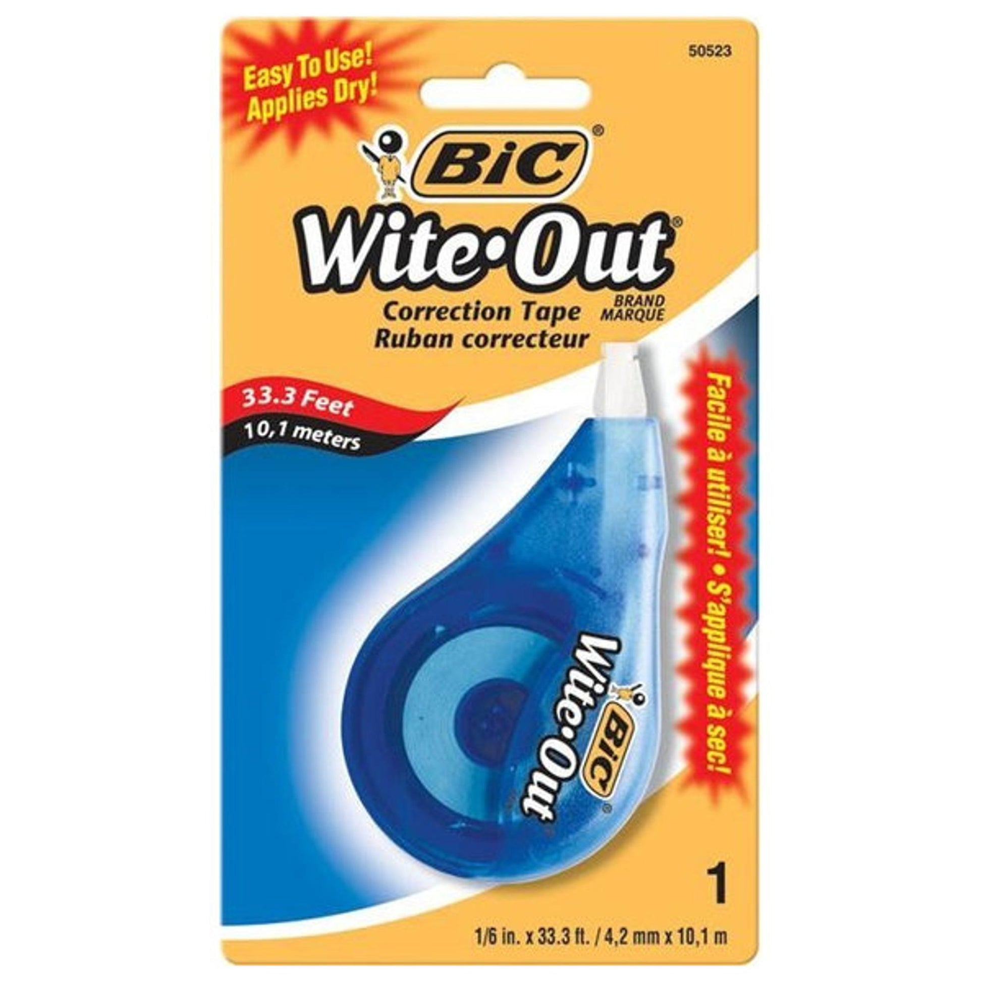 BIC WHITE OUT 6 QUICK DRY
