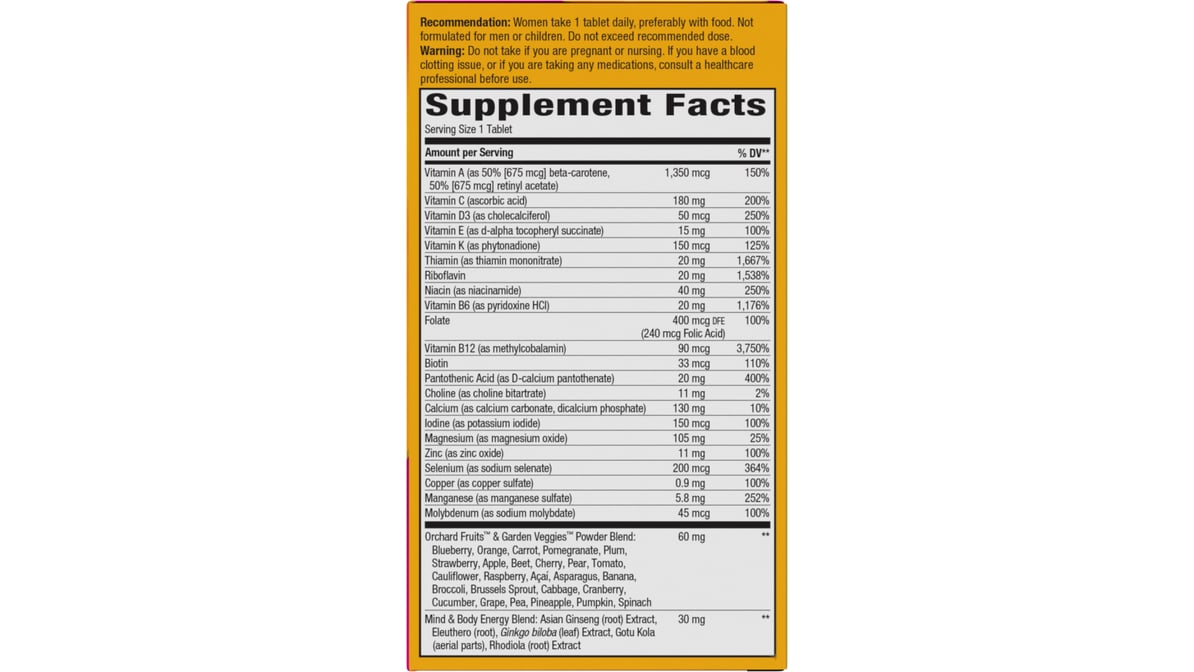 NATURE'S WAY ALIVE! WOMEN 50+ ULTR VIT